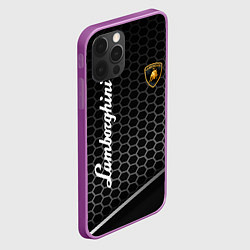 Чехол для iPhone 12 Pro Max Lamborghini карбон, цвет: 3D-сиреневый — фото 2