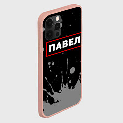 Чехол для iPhone 12 Pro Max Павел - в красной рамке на темном, цвет: 3D-светло-розовый — фото 2