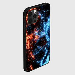 Чехол для iPhone 12 Pro Max Fire and Water Огонь и вода, цвет: 3D-черный — фото 2
