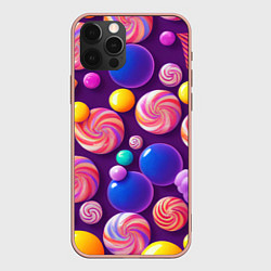 Чехол для iPhone 12 Pro Max Сладости для радости, цвет: 3D-светло-розовый