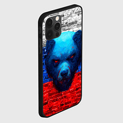 Чехол для iPhone 12 Pro Max Русский медведь арт, цвет: 3D-черный — фото 2