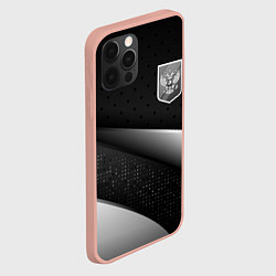 Чехол для iPhone 12 Pro Max Russia - black & white, цвет: 3D-светло-розовый — фото 2
