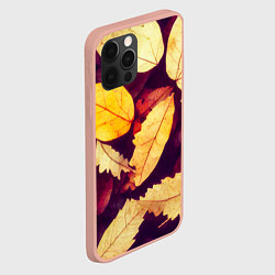 Чехол для iPhone 12 Pro Max Осенняя листва узор, цвет: 3D-светло-розовый — фото 2