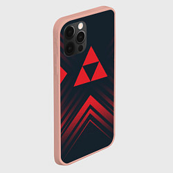 Чехол для iPhone 12 Pro Max Красный символ Zelda на темном фоне со стрелками, цвет: 3D-светло-розовый — фото 2