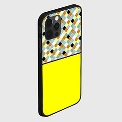 Чехол для iPhone 12 Pro Max Желтый неоновый комбинированный узор, цвет: 3D-черный — фото 2
