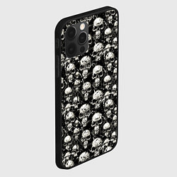 Чехол для iPhone 12 Pro Max Череп с оскалом, цвет: 3D-черный — фото 2