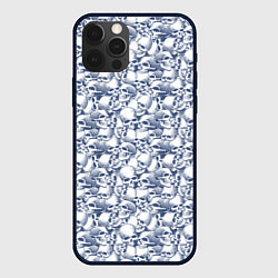 Чехол для iPhone 12 Pro Max Череп с трещиной, цвет: 3D-черный