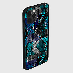 Чехол для iPhone 12 Pro Max Сине - черная гранжевая абстракция, цвет: 3D-черный — фото 2