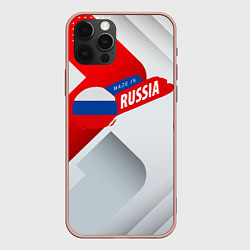 Чехол для iPhone 12 Pro Max Welcome to Russia red & white, цвет: 3D-светло-розовый