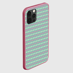 Чехол для iPhone 12 Pro Max Белые и розовые узоры - минимализм, цвет: 3D-малиновый — фото 2