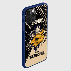 Чехол для iPhone 12 Pro Max Bendy and the ink machine - краска, цвет: 3D-тёмно-синий — фото 2