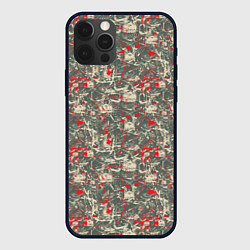 Чехол для iPhone 12 Pro Max Череп и брызги крови, цвет: 3D-черный