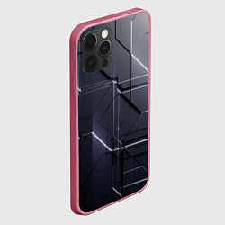 Чехол для iPhone 12 Pro Max Рельефные фигуры, цвет: 3D-малиновый — фото 2