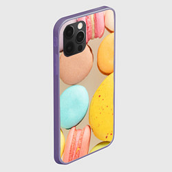 Чехол для iPhone 12 Pro Max Разноцветные пирожные Макарон, цвет: 3D-серый — фото 2