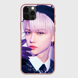 Чехол для iPhone 12 Pro Max Stray Kids 2nd World Tour Maniac Felix, цвет: 3D-светло-розовый