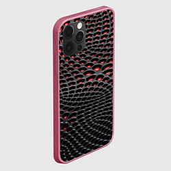 Чехол для iPhone 12 Pro Max Imitation snake skin - pattern, цвет: 3D-малиновый — фото 2