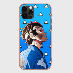Чехол для iPhone 12 Pro Max Танджиро - Клинок - Экзамен, цвет: 3D-светло-розовый