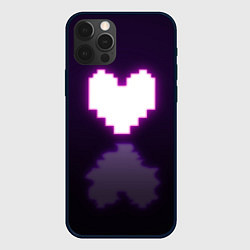 Чехол для iPhone 12 Pro Max Undertale heart neon, цвет: 3D-черный