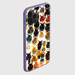 Чехол для iPhone 12 Pro Max Паттерн-котики, цвет: 3D-серый — фото 2