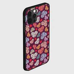 Чехол для iPhone 12 Pro Max Сердце сырное, цвет: 3D-черный — фото 2