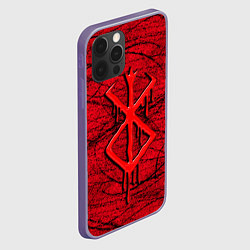 Чехол для iPhone 12 Pro Max Berserk red smudges, цвет: 3D-серый — фото 2