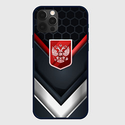 Чехол для iPhone 12 Pro Max Красный герб России, цвет: 3D-черный