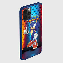 Чехол для iPhone 12 Pro Max Sonic - Hedgehog - Video game - жест, цвет: 3D-тёмно-синий — фото 2