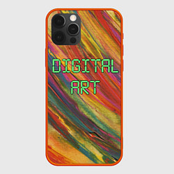 Чехол для iPhone 12 Pro Max Цифровой арт - холст и масло, цвет: 3D-красный