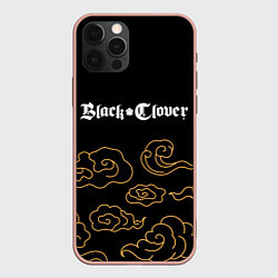 Чехол для iPhone 12 Pro Max Black Clover anime clouds, цвет: 3D-светло-розовый