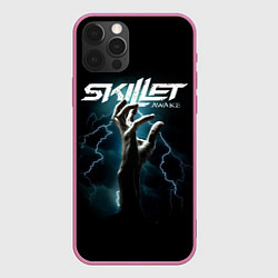 Чехол для iPhone 12 Pro Max Группа Skillet, цвет: 3D-малиновый