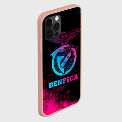 Чехол для iPhone 12 Pro Max Benfica - neon gradient, цвет: 3D-светло-розовый — фото 2