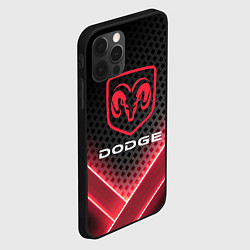 Чехол для iPhone 12 Pro Max Dodge карбон, цвет: 3D-черный — фото 2