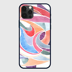 Чехол для iPhone 12 Pro Max Буйство красок акварель, цвет: 3D-черный