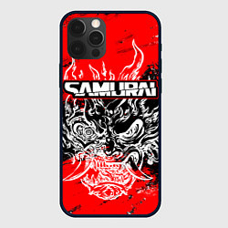 Чехол для iPhone 12 Pro Max Самурай - Маска Они - киберпанк, цвет: 3D-черный
