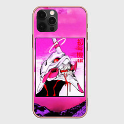 Чехол для iPhone 12 Pro Max Neon Genesis Evangelion: Eva 01, цвет: 3D-светло-розовый