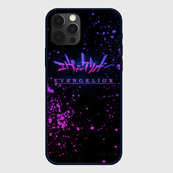 Чехол для iPhone 12 Pro Max Evangelion neon logo, цвет: 3D-черный