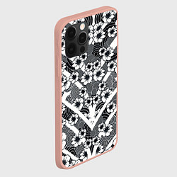 Чехол для iPhone 12 Pro Max Сакура и круги на воде, цвет: 3D-светло-розовый — фото 2