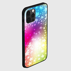 Чехол для iPhone 12 Pro Max Звезды на радужном фоне, цвет: 3D-черный — фото 2
