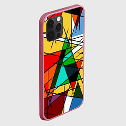 Чехол для iPhone 12 Pro Max Грубый абстрактный фон, цвет: 3D-малиновый — фото 2