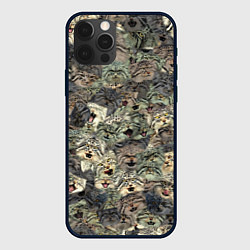 Чехол для iPhone 12 Pro Max Мануловый камуфляж, цвет: 3D-черный