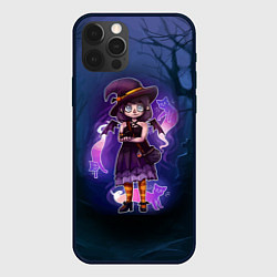 Чехол для iPhone 12 Pro Max Ведьма-малолетка с котами - Halloween, цвет: 3D-черный