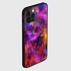 Чехол для iPhone 12 Pro Max Разводы цветные, цвет: 3D-черный — фото 2