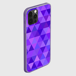Чехол для iPhone 12 Pro Max Фиолетовые фигуры, цвет: 3D-серый — фото 2