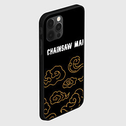 Чехол для iPhone 12 Pro Max Chainsaw Man anime clouds, цвет: 3D-черный — фото 2