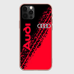 Чехол для iPhone 12 Pro Max Audi, цвет: 3D-светло-розовый