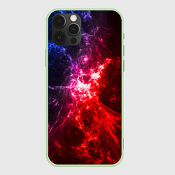 Чехол для iPhone 12 Pro Max Вспышка в космосе, цвет: 3D-салатовый