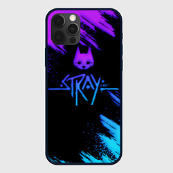 Чехол для iPhone 12 Pro Max Stray game neon, цвет: 3D-черный