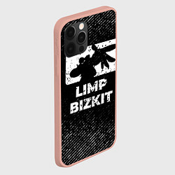 Чехол для iPhone 12 Pro Max Limp Bizkit с потертостями на темном фоне, цвет: 3D-светло-розовый — фото 2