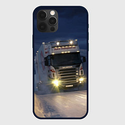 Чехол для iPhone 12 Pro Max Для фуры Scania нет преград, цвет: 3D-черный