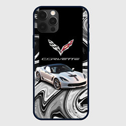 Чехол для iPhone 12 Pro Max Chevrolet Corvette - Motorsport - Racing team, цвет: 3D-черный